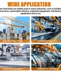 Image showing hex bolts used in building structures, automobile industry, industrial and mechanical equipment applications.