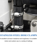 Kaugeow Stainless Steel Hose Clamps 20 Piece Assortment Kit Ranging From One Point Five Inch To Two Point Five Inch Worm Gear Tubing Replacement Fit For Plumbing Auto And Mechanical Jobs Leak Proof And Durable on black pipe