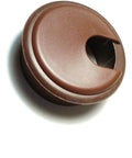 Brown Computer Grommets 2 Pack Durable Zinc Plated Steel Cable Pass Through Hardware shown close-up