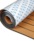 Rolled Self Adhesive Faux Teak Boat Flooring 48x16.8 Inches With 3M Adhesive Backing Non Slip EVA Foam Decking For Jon Boats