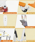 Premium Electric Patient Lift With Ergonomic Breathable Slings features safety descent knob, ergonomic handle, intuitive remote control.