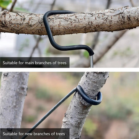 Fruit Tree Limb Spreader Set Of 20 7 Inch Branch Puller With Plastic Hose Wrapped Iron Wire Durable Open Angle Tool For Safe Branch Spreading In Garden Orchard Workhorse Yard Must Have in use on tree branches.