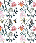 Pink Floral And Bird Peel And Stick Wallpaper For Cabinets And Bedrooms Self Adhesive Removable Vinyl With Butterfly Design