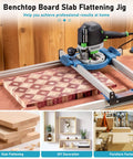 Pro Grade Slab Flattening Jig For Woodworking Routers, Effortless Surface Flattening For Wood Slabs, Adjustable Rails, Durable Sled