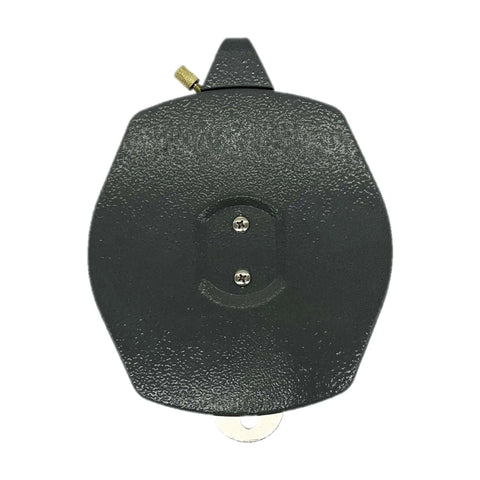 Back view of Dial Style 70-Pound Heavy-Duty Industrial Hanging Scale Built Tough For Warehouse, Farm, Or Shop. Features durable casing.