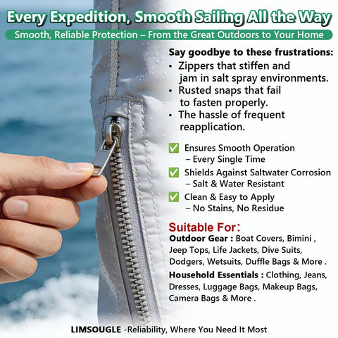 Zipper Lubricant For Plastic And Metal With Silicone Grease And Applicator Brush Easy Glide Non Staining For Zippers