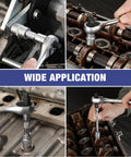 22 Piece Socket Set With Three In One Ratchet Handle Pro Grade used in auto repair applications collage