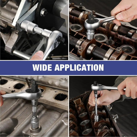 22 Piece Socket Set With Three In One Ratchet Handle Pro Grade used in auto repair applications collage