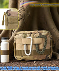Versatile Tactical Pouch Waist Bag For Everyday Carry, Water Resistant 600D Nylon EDC Organizer With MOLLE Webbing outdoors