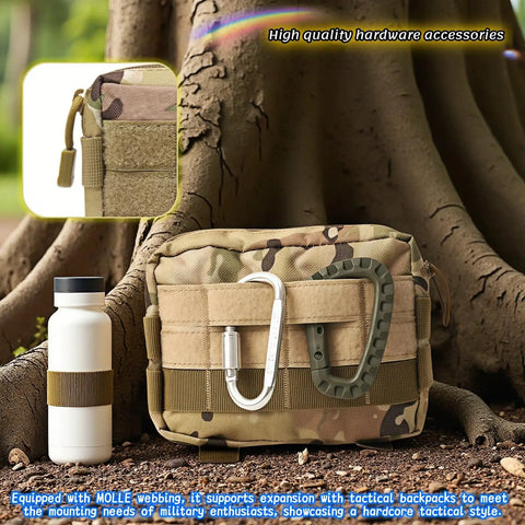 Versatile Tactical Pouch Waist Bag For Everyday Carry, Water Resistant 600D Nylon EDC Organizer With MOLLE Webbing outdoors