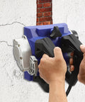 Heavy Workhorse 1300W Handheld Wall Planer, Smooth Operator Electric Wall Scraper For Quick Paint And Putty Stripping, in use on cracked wall.