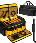 Go-To DJ Gear Bag With Six Removable Dividers And Laptop, Microphone And Cable Slots, Gig-Ready Travel Organizer for DJs