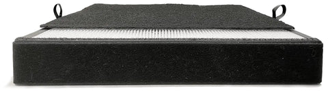 True HEPA Filter Replacement for Breathe Flex 45i Air Purifier with Activated Charcoal, side view showing filter layers.