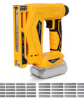 Built Tough And Rock Solid 2In1 Cordless Brad Nailer And Narrow Crown Stapler For Fine Woodworking and DIY hacks with quick depth switch.