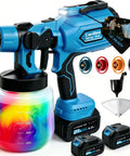 Ditch The Cords With This Hardworking Cordless Paint Sprayer Boasting A Bright Led Lamp And Twin High Capacity Cells for DIY projects.