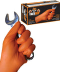 8 Mil Nitrile Disposable Gloves With Textured Grip, Powder Free And Latex Free, Orange, XL, Industrial Grade, Puncture Resistant