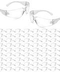 Rock Solid Bulk Safety Glasses Clear Protective Eyewear For Job Sites And Labs Work Ready Lightweight Crew Packs, 150 clear frames.