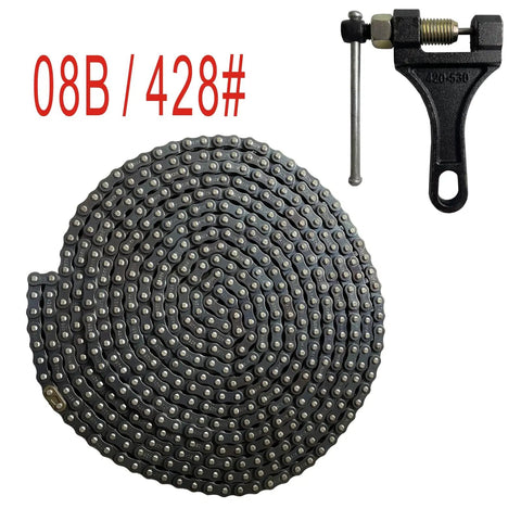 08B Roller Chain Kit For Chain Driven Sliding Gate Openers DIY Ready 20 Feet Of Heavy Duty 480 Link Chain With Chain Breaker