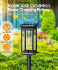 Bright Solar Pathway Lights 4 Pack Upgraded Outdoor Lights Waterproof Auto On Off for Yard Landscape Path Lawn Patio