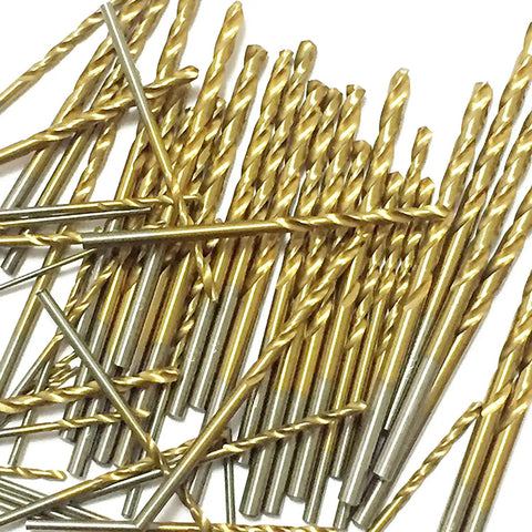 60 Piece Mini Titanium Twist Drill Bit Set For Wood Metal Plastic Aluminum And Steel With Pro Grade Fully Ground HSS 4341 Bits