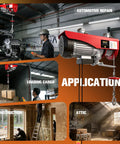 Beefy Electric Hoist 440 Lbs with Wired Remote and Emergency Stop 510W Copper Motor in various workshop applications