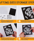 20-pack stamp and die storage set with rubber magnetic sheets and storage bags for die cutting and scrapbooking