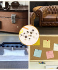 Fifty Pack Vintage Flower Head Upholstery Tacks Iron Metal Furniture Repair Nails Decorative Crafting Supplies For Couch Chairs Diy Home Projects Gold White Finish displayed with various home decor.