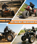 All Terrain Knobby ATV UTV Tires 22x11-8 Tubeless 6 Ply Set of Two for off-road use on diverse terrains