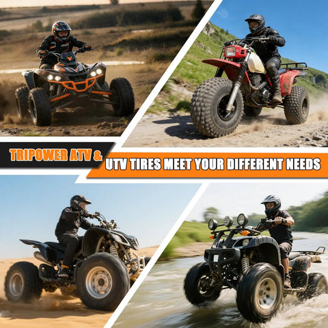All Terrain Knobby ATV UTV Tires 22x11-8 Tubeless 6 Ply Set of Two for off-road use on diverse terrains