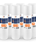 Six-pack of Five Micron Whole House Water Filter Cartridge 20 By 4.5 Inch Sediment Filter Replacement For DGD 5005 20 FP25B AP810 2 Keeps Sand Rust And Sediment Out