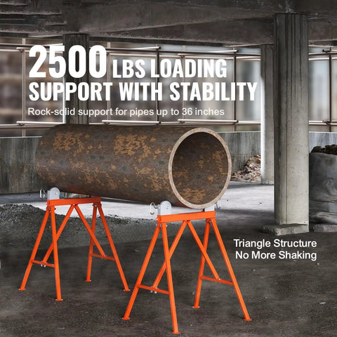Heavy Hitter Pipe Stand With Roller Head Handles Two To Thirty Six Inch Tubing Tough As Nails Up To 2500 Pounds Beefy Forty Five Steel Build Rock Solid Triangular Base For Welding And Metal Repair Tasks