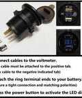 Heavy Duty Bulletproof U1 Marine Battery Box For Trolling Motors And Lithium Batteries With Dual Usb Charging Ports Built In Voltmeter, voltmeter connection instructions.