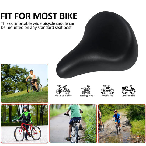 Kids Bike Seat For 18 20 And 24 Inch Bicycles Replacement Saddle With Extra Cushion For Boys And Girls on scenic trails