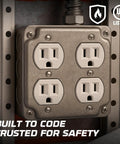 Heavy-Duty 4 By 4 Inch Electrical Junction Boxes With Covers Pack Of 10, One And A Half Inch Deep, 21 Cu In Capacity, Steel Outlet Box