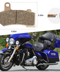 Three Set Front And Rear Sintered Brake Pads For Touring And V Rod Bikes 2005 To 2020 with blue motorcycle illustration