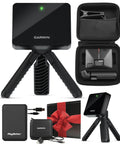 Portable Golf Launch Monitor and Simulator Bundle with tripod, case, adapter, and charger for indoor or outdoor practice