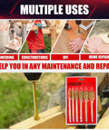 Flat Wood Spade Drill Bit Set Six Piece Paddle Bits From Three Eighths Inch To One Inch For Wood And Fiberglass for DIY use