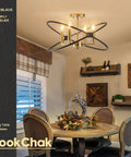Black And Gold Industrial Ceiling Light Fixture With Four Light Candle Chandelier Ceiling Mount For Dining Room Kitchen