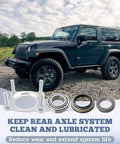 Jeep Wrangler with Rear Axle Bearing and Seal Kit for JK JKU 2007-2017 and components for Axle Shaft Seal Retainer 68008523AA.