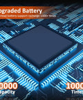 Close-up of 10000mAh battery technology for Ultra Bright 120000 Lumen LED Spotlight With 10000mAh Rechargeable Battery, 30 Hour Run Time.