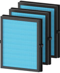 3-pack 4 In 1 H13 True HEPA Replacement Filter For MG04JH MK04 Air Purifier Works With Aroeve Models, blue filters