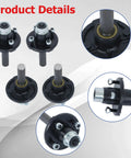 4 On 4 Trailer Axle Kit With Idler Hub And BT8 Round Spindle 2,000 Lb Capacity Black Coated Wheel Hubs With Dust Cap