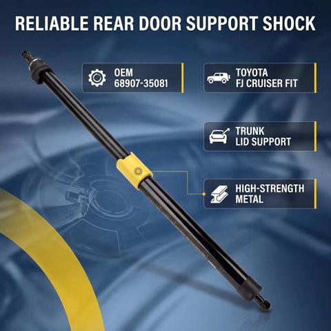 Heavy Duty Rear Back Door Damper Direct Bolt On Liftgate Strut For Toyota Fj Cruiser 2007 To 2014 side view of strut