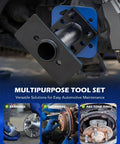 All In One Rear Axle Bearing Puller And Installer Kit With ABS Tone Ring Driver for Toyota tool set in use with bearings and retainers