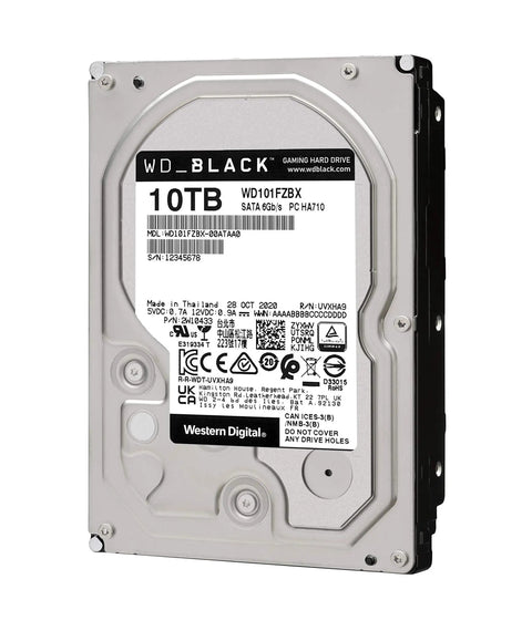 Beefy 10TB Internal Desktop Gaming Hard Drive 3.5 Inch 7200 RPM SATA 6Gbps 256MB Cache Game Ready Storage for PC and Multimedia Perfect for Massive Game Libraries, rear view