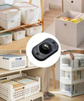 Slick Self Adhesive Mini Swivel Caster Wheels With Sweet 360 Degree Rotation For Nifty Storage Boxes and smooth gliding furniture in black.