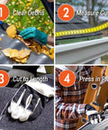 Four-step DIY process for installing Gutter Guard Foam Filter For 4 Inch K Style Gutters No Fuss Easy DIY Install Year Round Leaf Protection