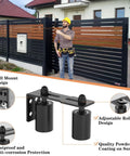 Heavy Duty Sliding Gate Roller Guide Set With 3 Inch Nylon Support, Adjustable Steel L Bracket Wheels for gates, 2 pack