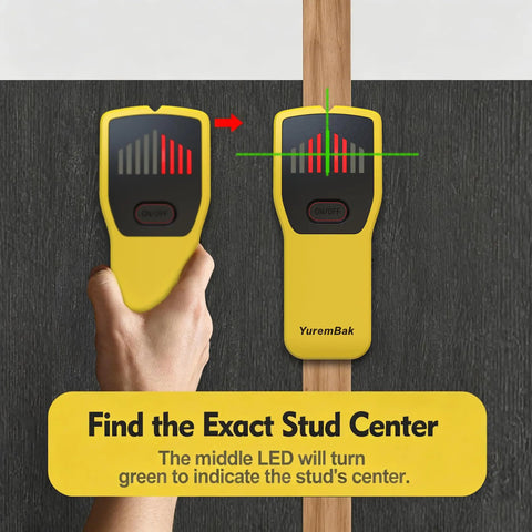 Highly Accurate Stud Finder Wall Scanner With Straight Up Precision For Locating Wood And Metal Studs Behind Drywall Features Bright Led Indicators And No Fuss Setup Perfect For Quick Diy Projects Without Messing Things Up