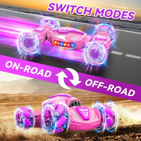 Gesture Sensing RC Stunt Car With Hand Control And Remote 360 Degree Rotating 4WD 2 4GHz RC Toy Car, on-road and off-road modes